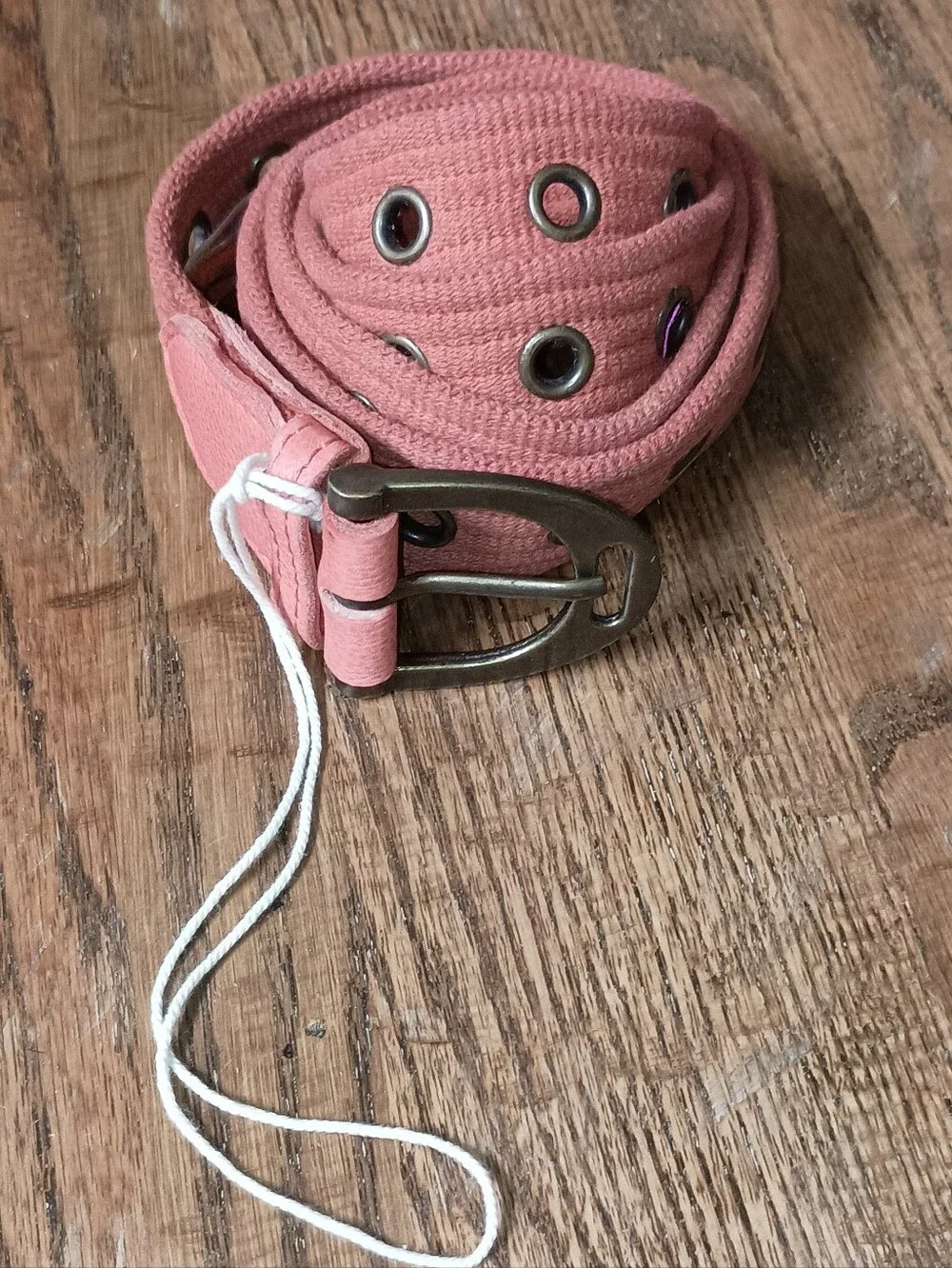 Free People Rose Pink Grommet Canvas Belt women's Small / Medium